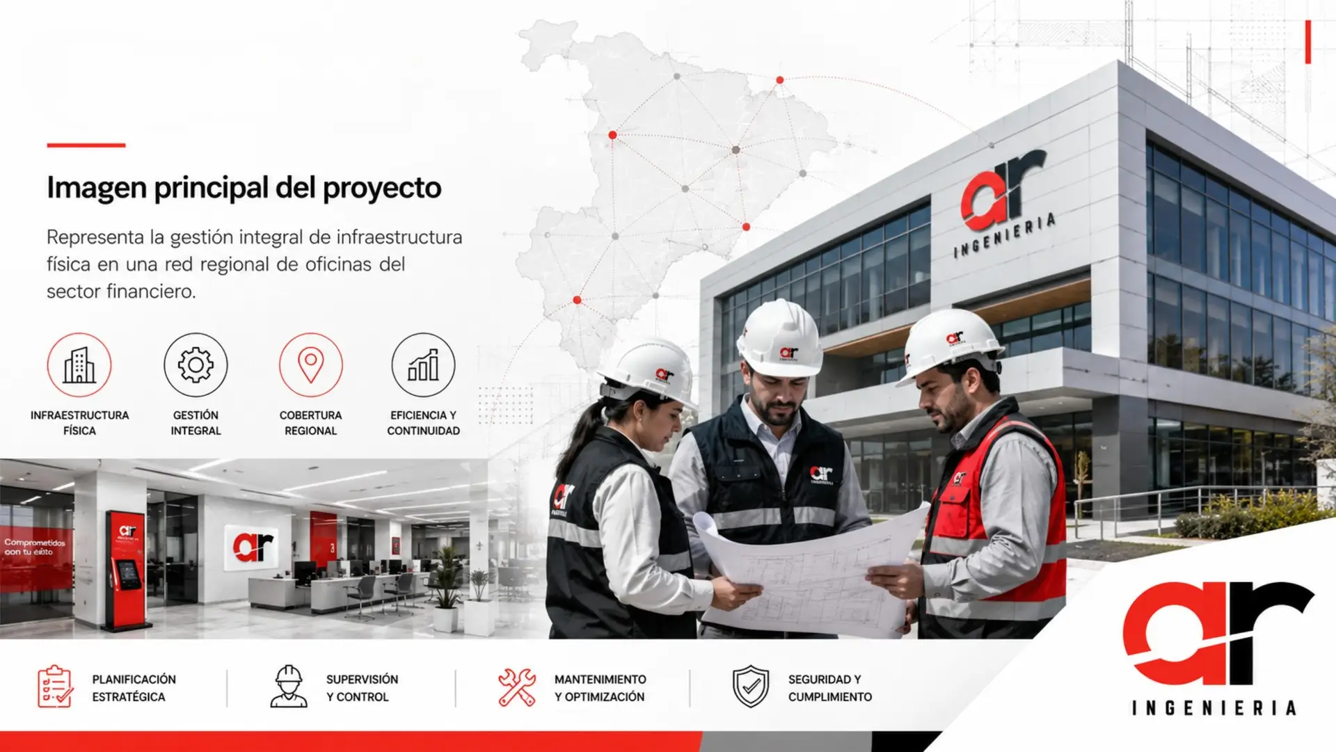 Imagen principal del proyecto de gestión integral de infraestructura física en oficinas del sector financiero